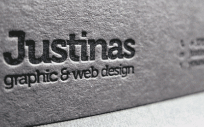 Tarjetas de imprenta negra